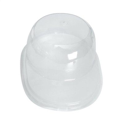 custom transparent clear plastic hat packaging box round shape